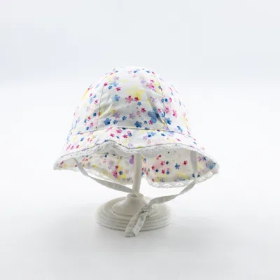 Cappello da bambino semplice in tessuto con stampa floreale Cappello da bebè in cotone